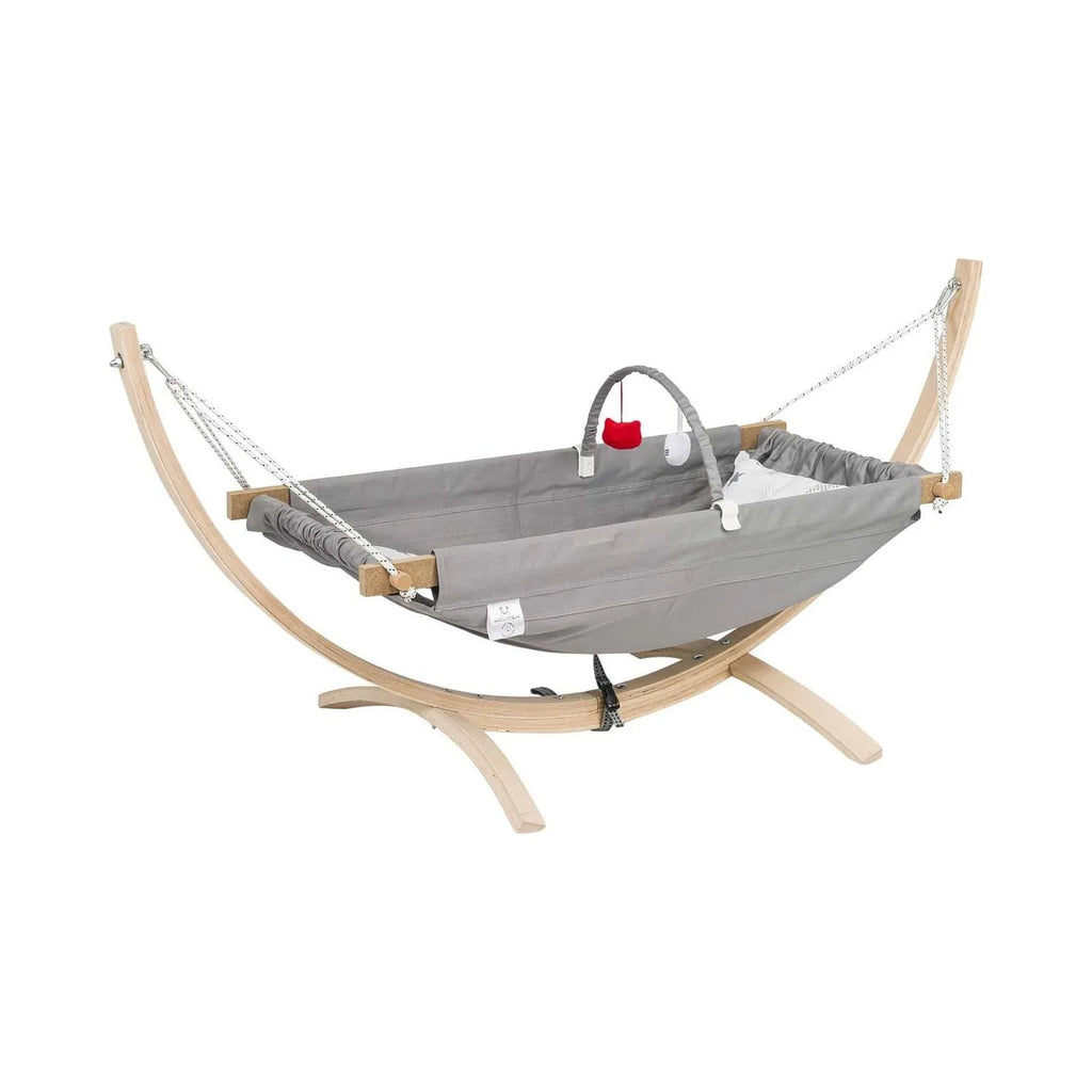 Berceau hamac en bois naturel pour bébé – Avec matelas 100 % coton