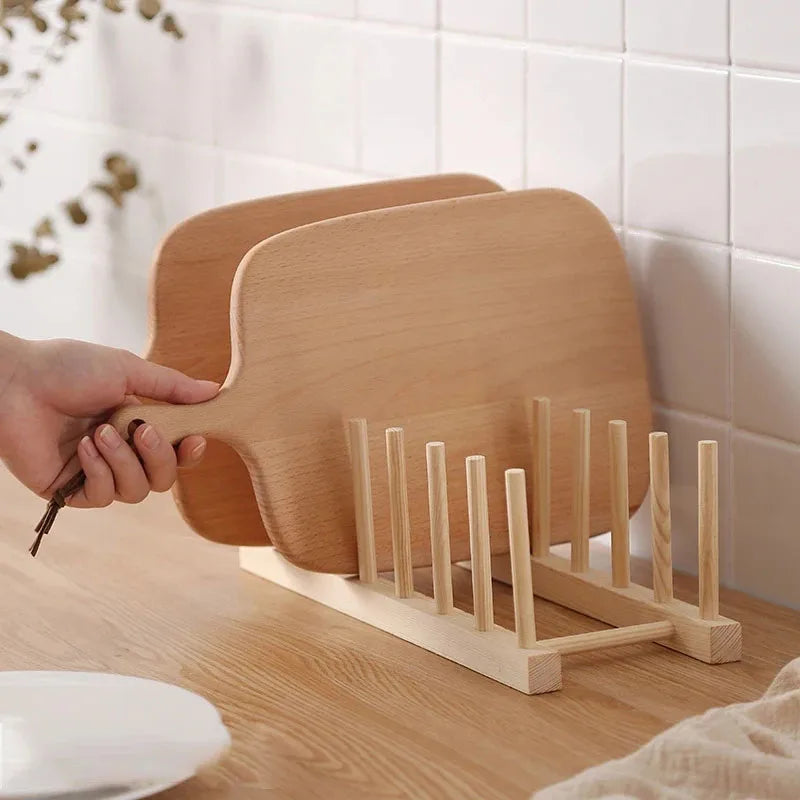 Égouttoir à vaisselle en bois – Support de séchage multifonction