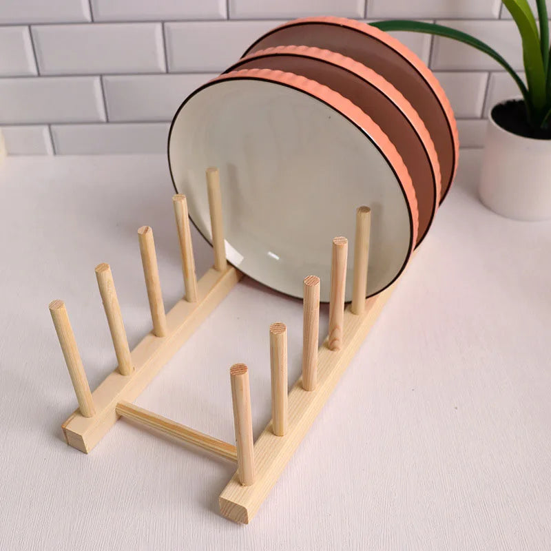 Égouttoir à vaisselle en bois – Support de séchage multifonction