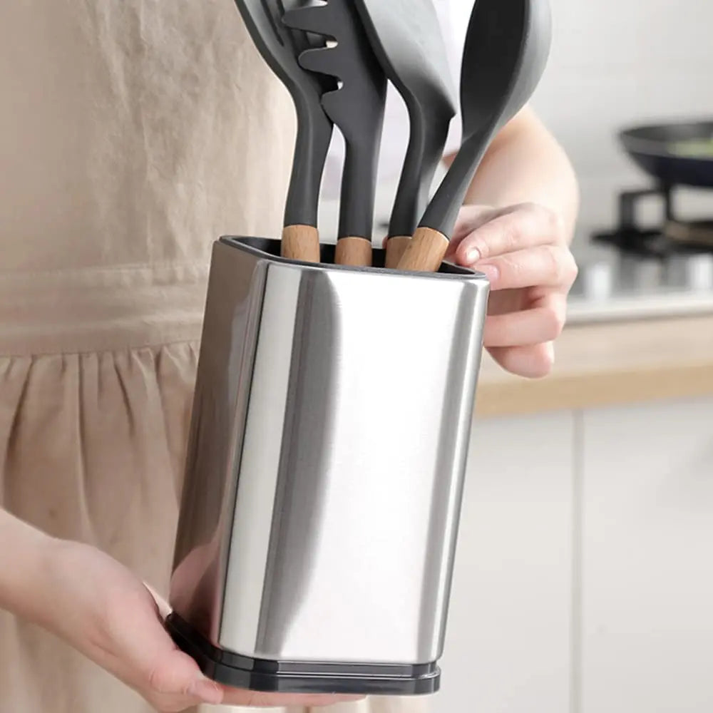 Organisateur de cuisine, support pour ustensiles de cuisine pour comptoir, grand rangement pour spatules, cuillères et ustensiles de cuisine