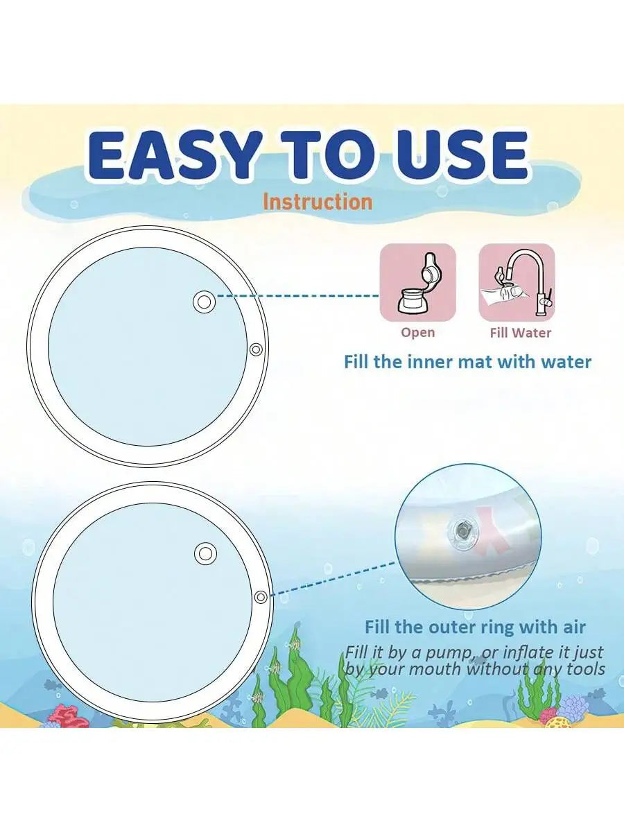 Tapis d'éveil aquatique gonflable pour bébé