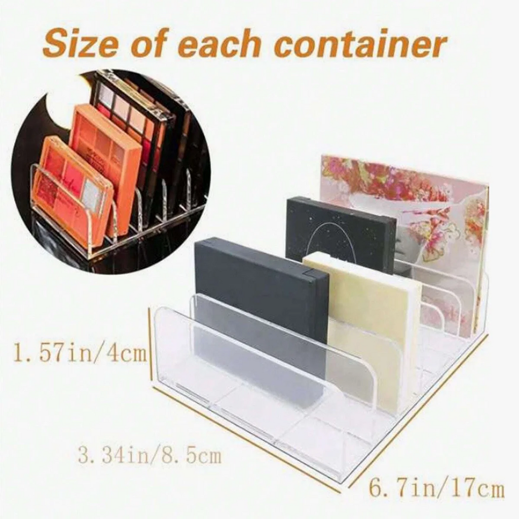 Organisateur de maquillage transparent – 7 compartiments