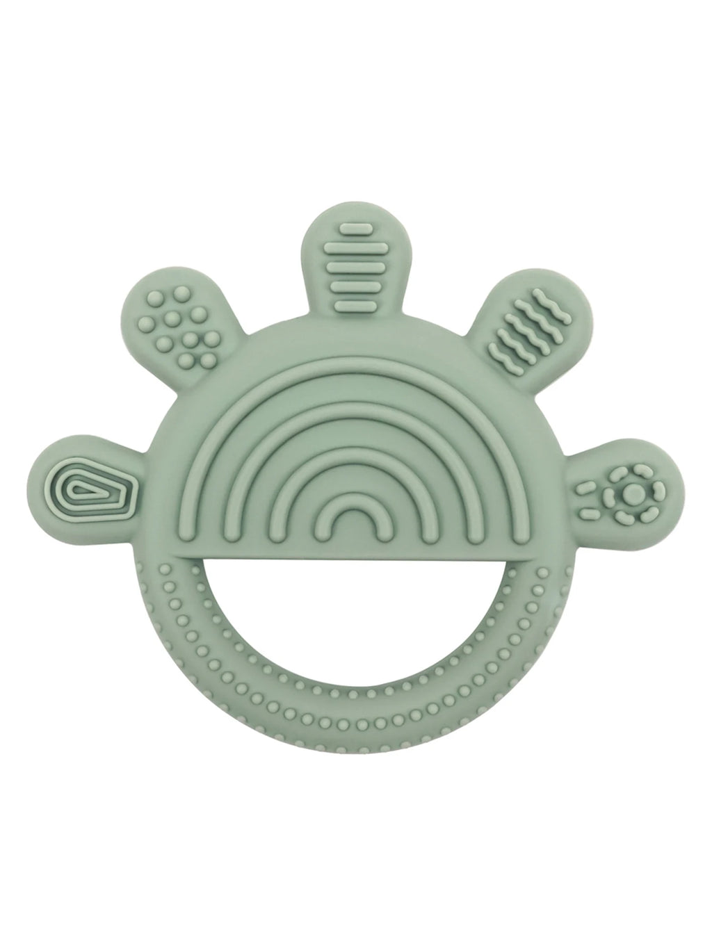 ☀️ Anneau de Dentition Bébé en Silicone – Forme Soleil
