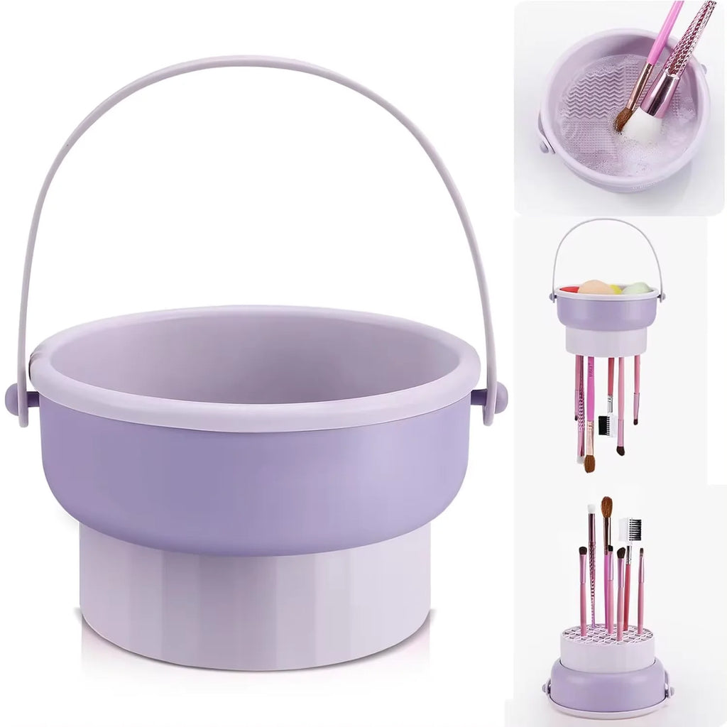 Kit de nettoyage pour pinceaux de maquillage 3-en-1