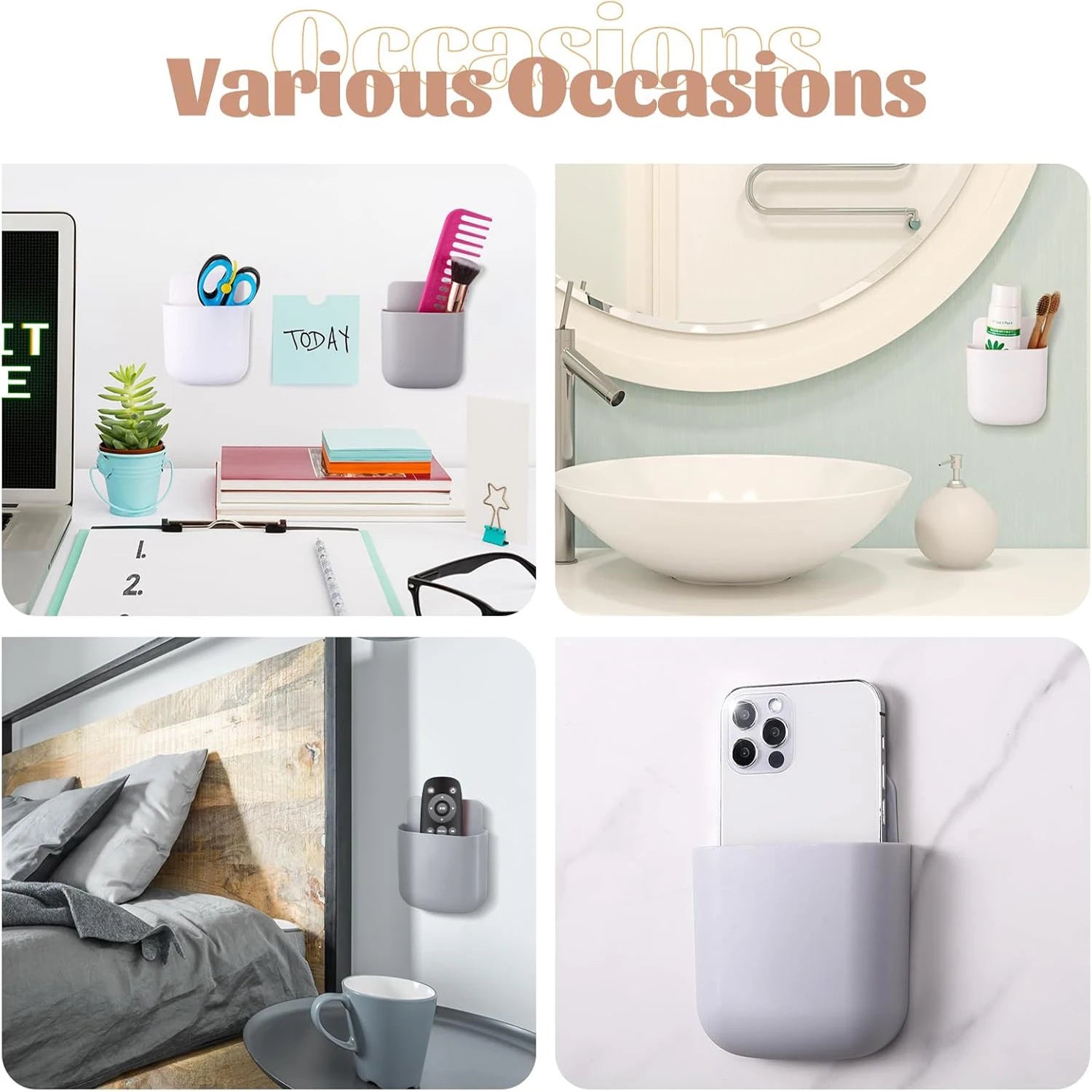 📺 Support mural multifonction pour télécommande et accessoires