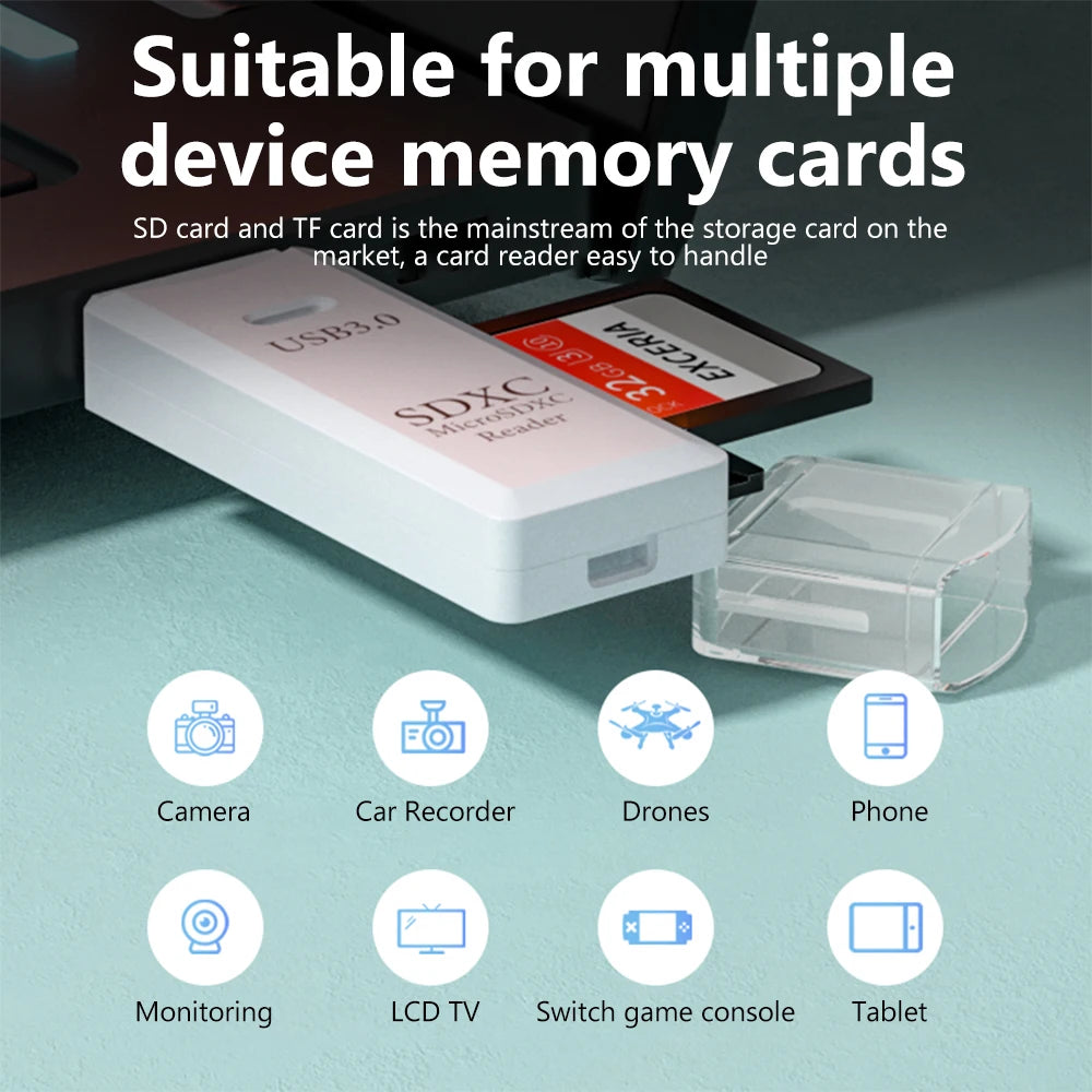 Lecteur de cartes USB 3.0 2-en-1 – SD & MicroSD