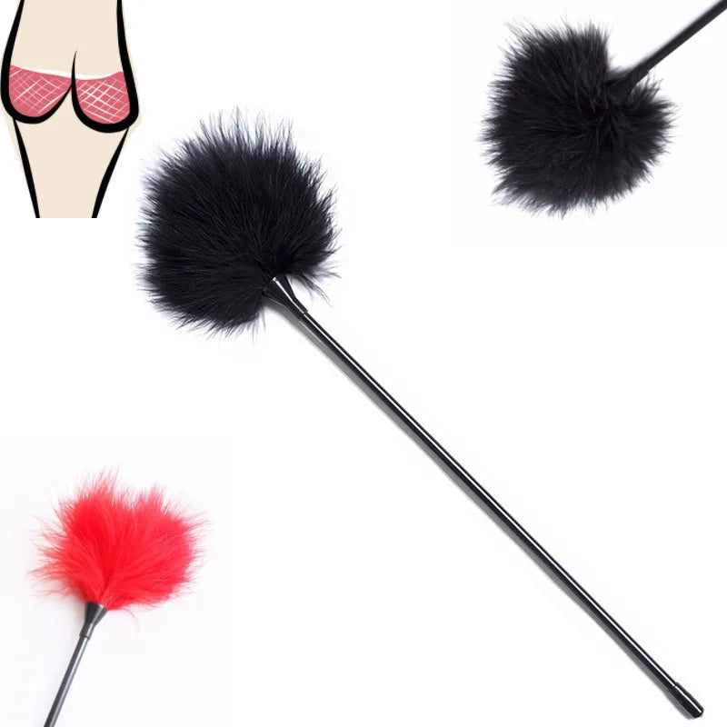 Plume sensorielle avec manche – Accessoire pour couples 27 cm | NightKiss