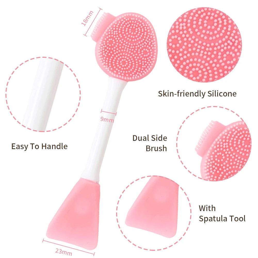 Brosse nettoyante visage 2-en-1 en silicone