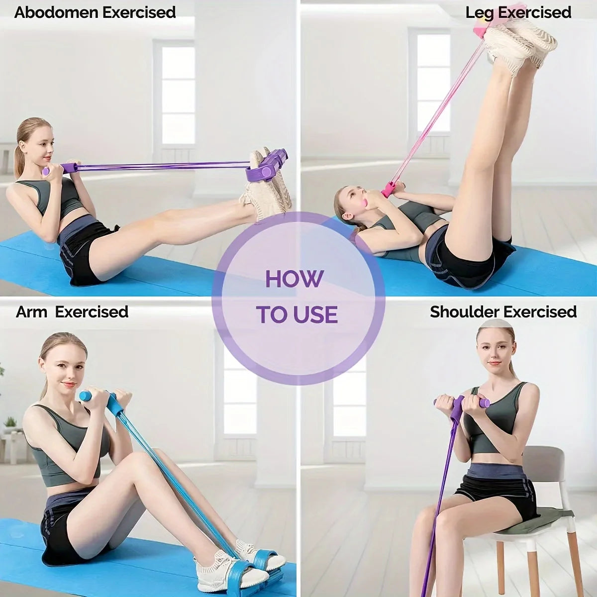 Élastique de musculation avec pédales – Fitness & Yoga