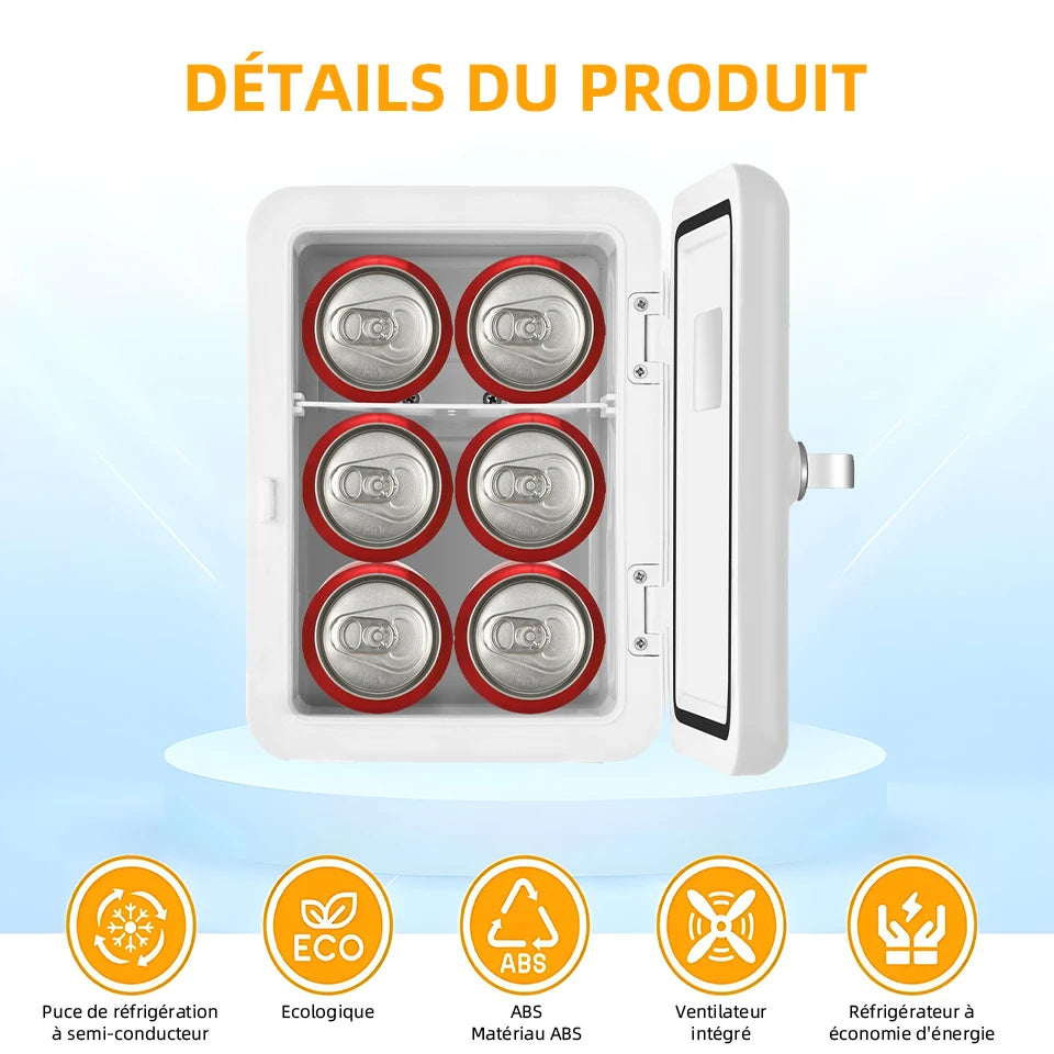 Mini réfrigérateur portable 4 L – Chauffe & Refroidit
