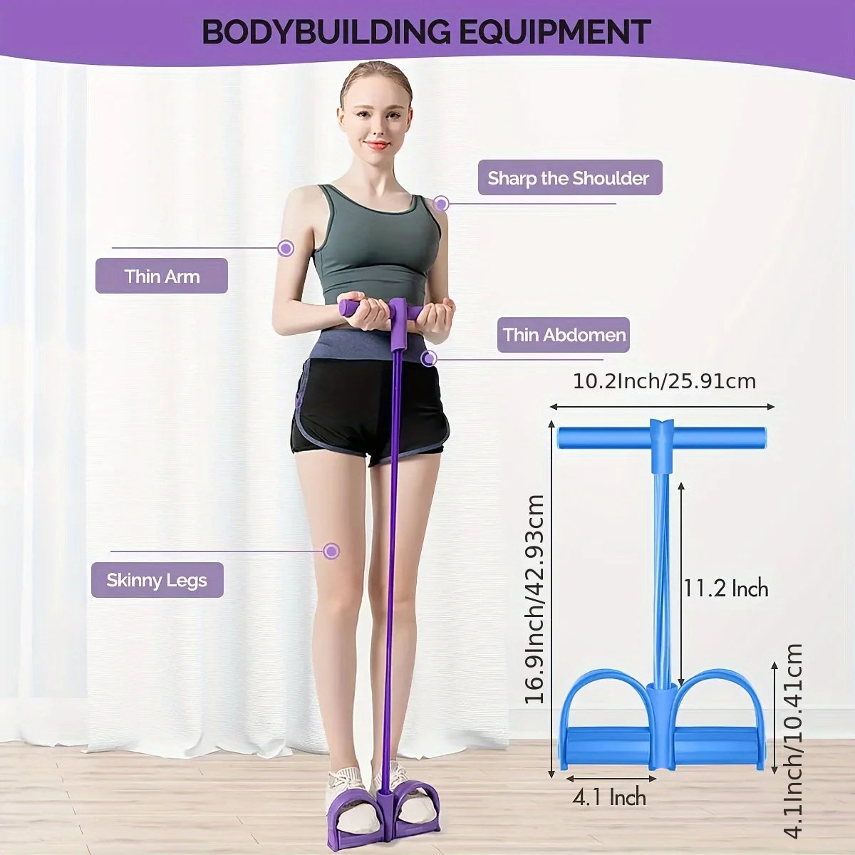Élastique de musculation avec pédales – Fitness & Yoga