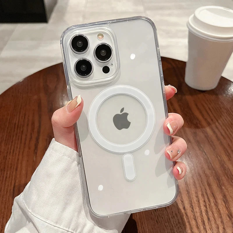 Coque magnétique transparente pour smartphone – Protection intégrale