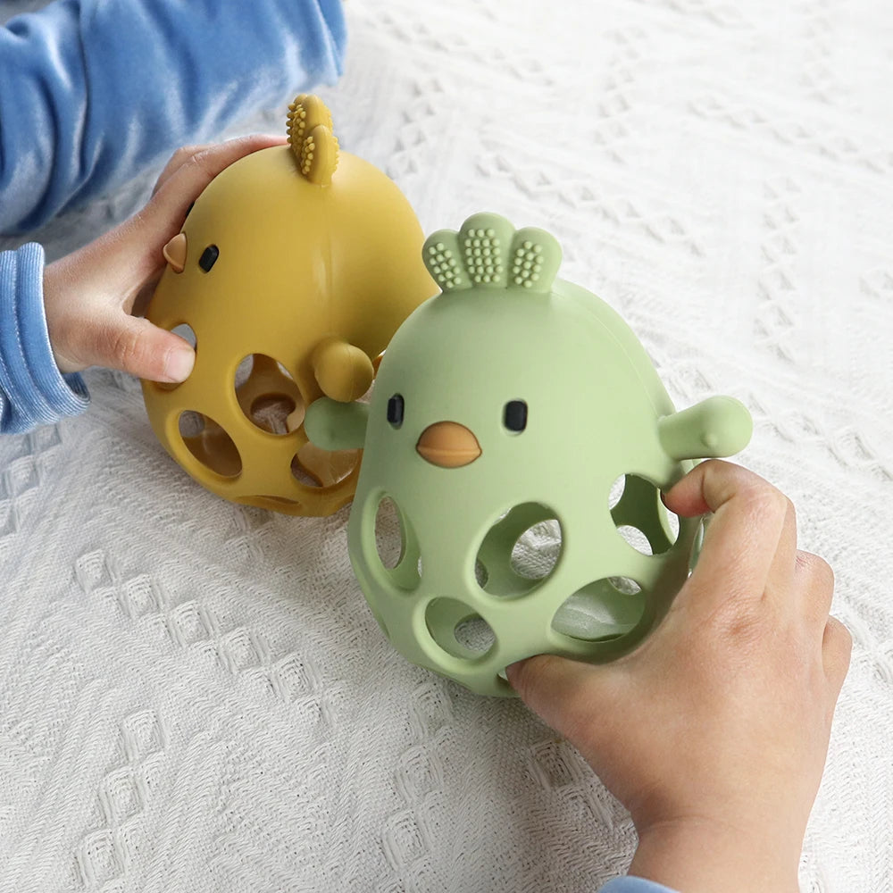 Anneau de dentition en silicone pour bébé – Poussin