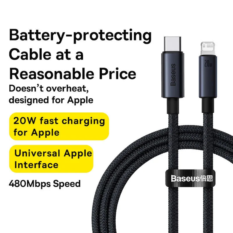 Câble USB-C BASEUS 20W – Charge rapide & Synchronisation