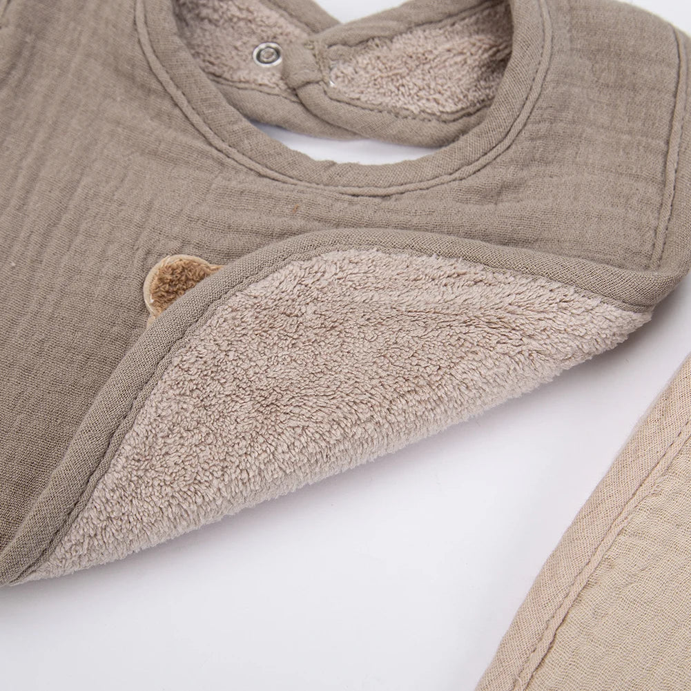Bavoir 3-en-1 pour Bébé – Coton Doux