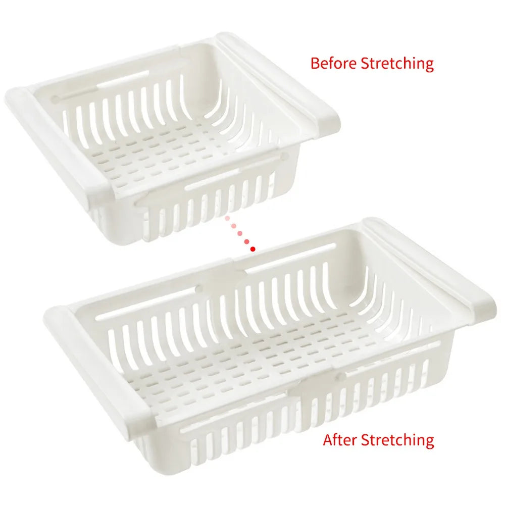 Organisateur suspendu de cuisine, boîte de rangement d'œufs et de fruits pour réfrigérateur, paniers à tiroirs, accessoires de cuisine, étagère d'organisation pour réfrigérateur