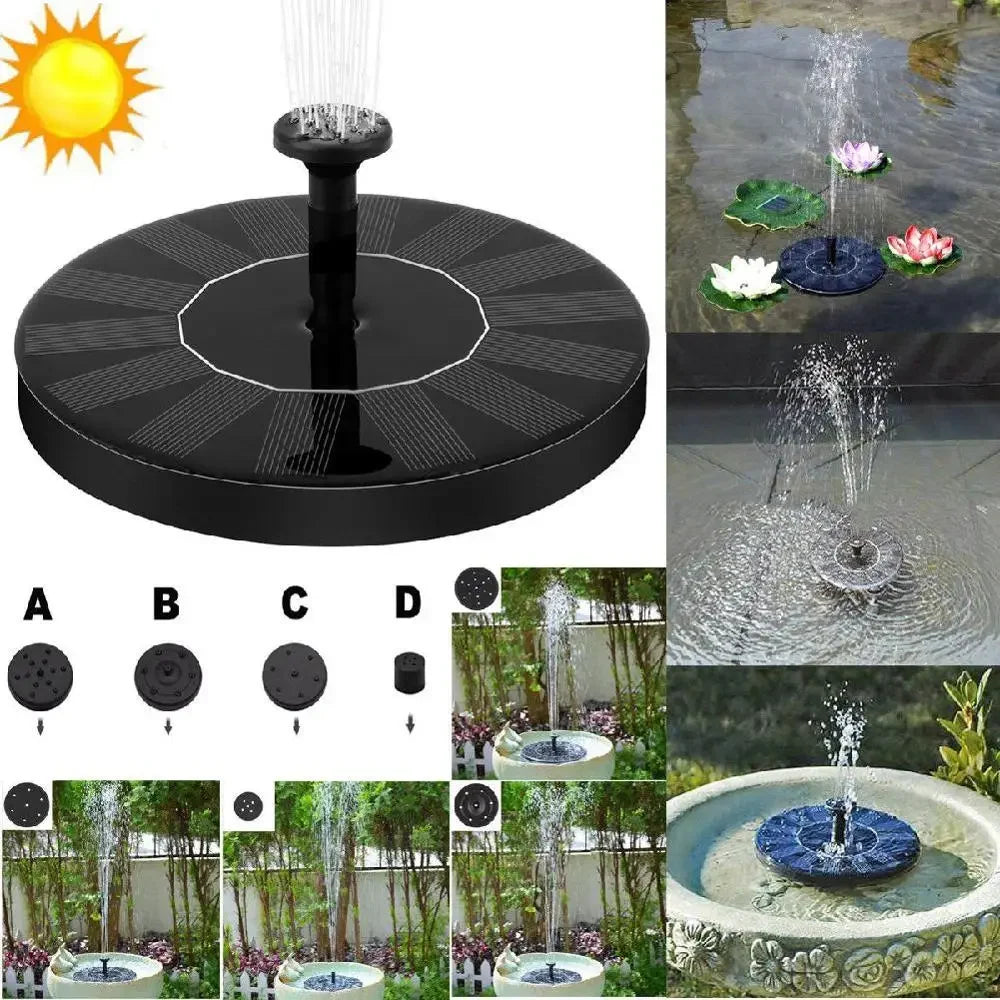 Fontaine solaire pour jardin – Pompe à eau avec 6 jets