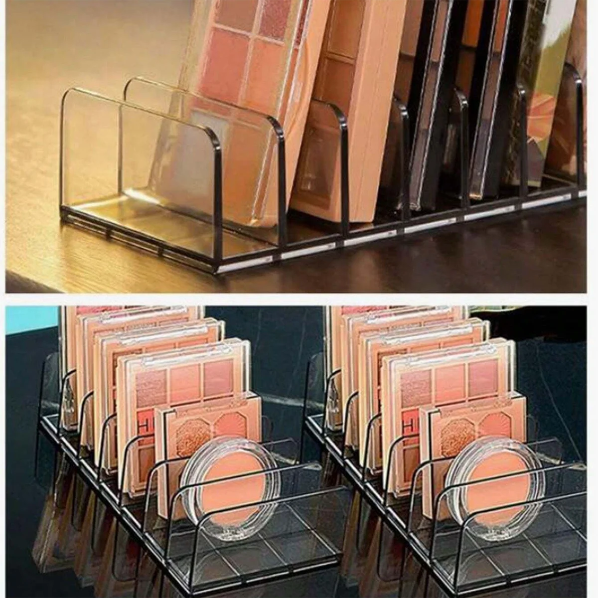Organisateur de maquillage transparent – 7 compartiments