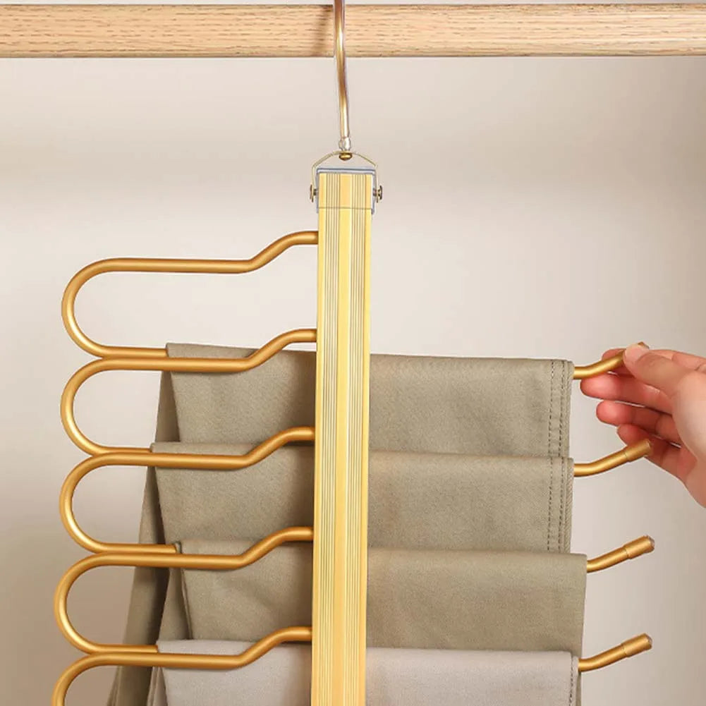 👖 Cintre 6 en 1 pour pantalons – Organisateur gain de place