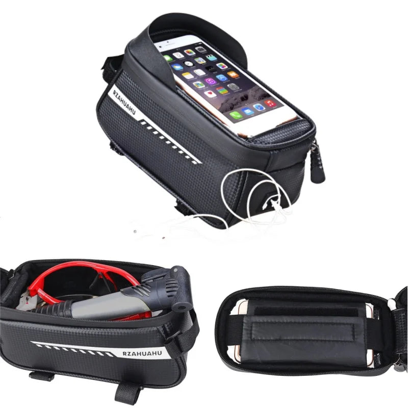 🚴 Sacoche de Cadre Étanche pour Vélo avec Support Smartphone