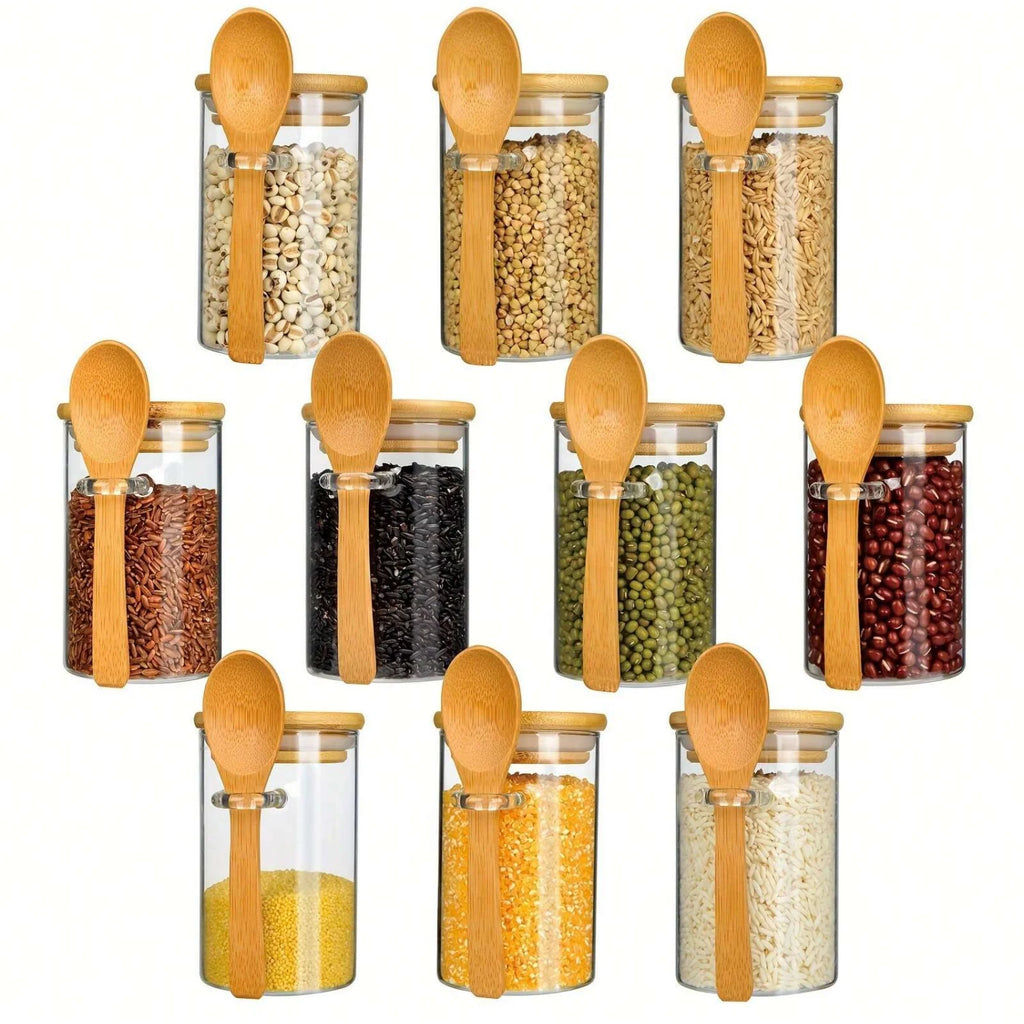 🫙 Bocaux de conservation hermétiques en verre avec couvercle en bambou