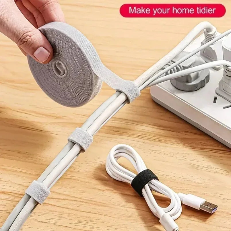 Cable Organizer for Cable Management: 1/5M Wire Winder Tape for