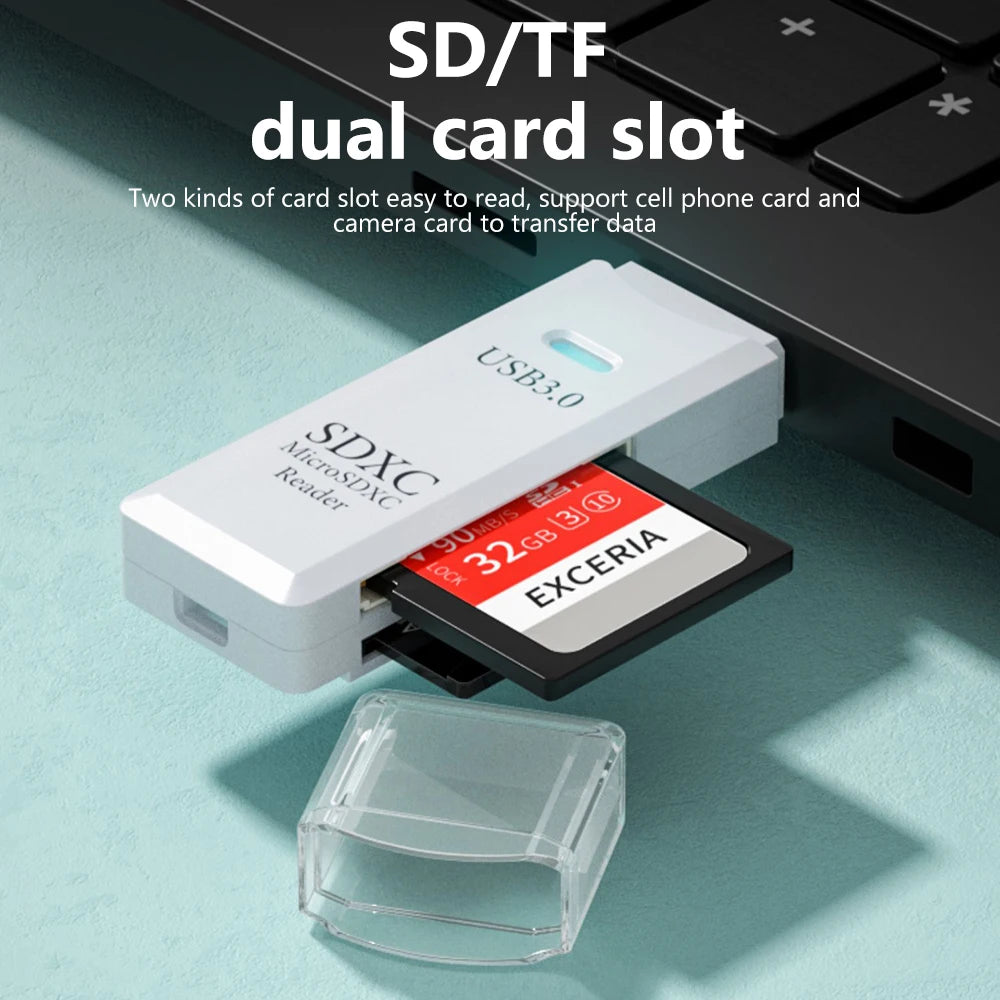 Lecteur de cartes USB 3.0 2-en-1 – SD & MicroSD