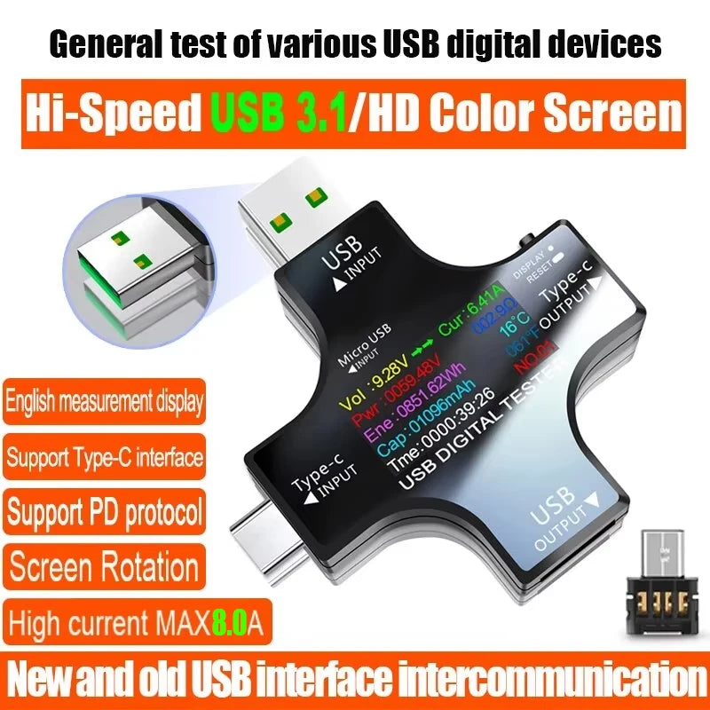 Testeur USB numérique ATORCH J7-C – Analyseur de tension et de courant