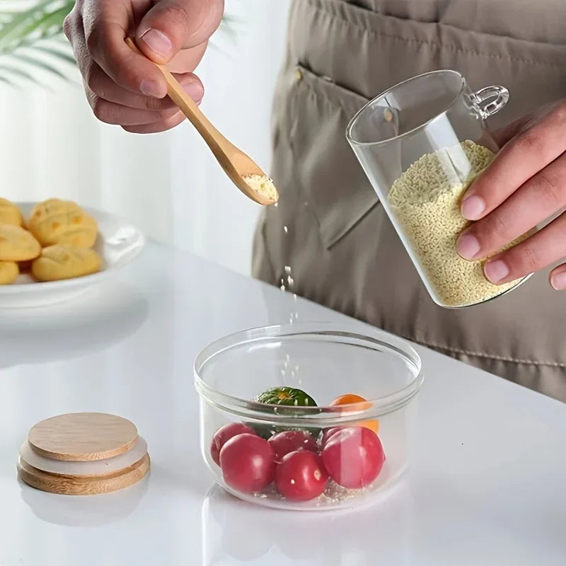 🫙 Bocaux de conservation hermétiques en verre avec couvercle en bambou