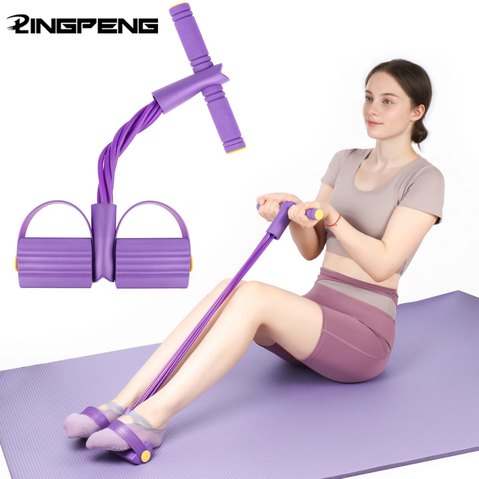 Élastique de musculation avec pédales – Fitness & Yoga