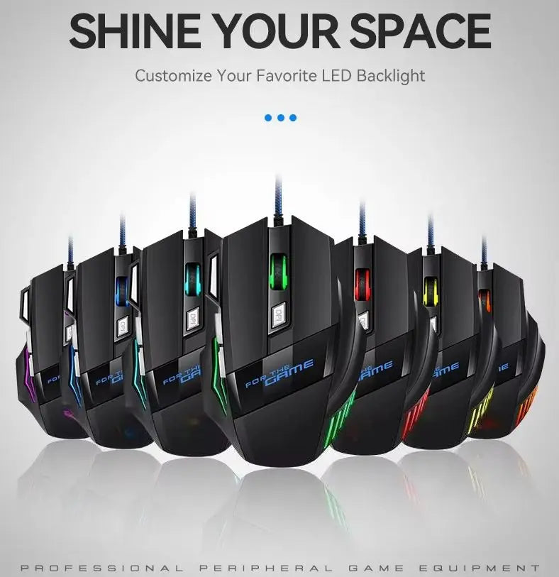 Souris gaming filaire G6 RGB – 7 boutons programmables