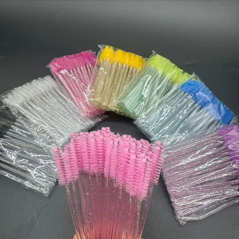 Lot de 50 brosses jetables pour cils et sourcils