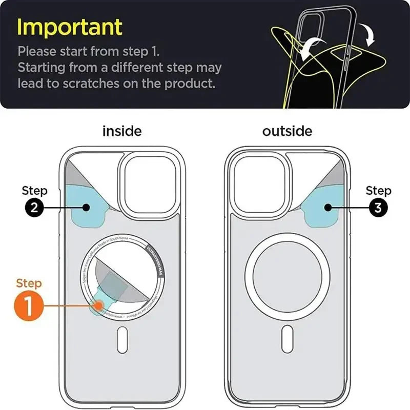 Coque magnétique transparente pour smartphone – Protection intégrale