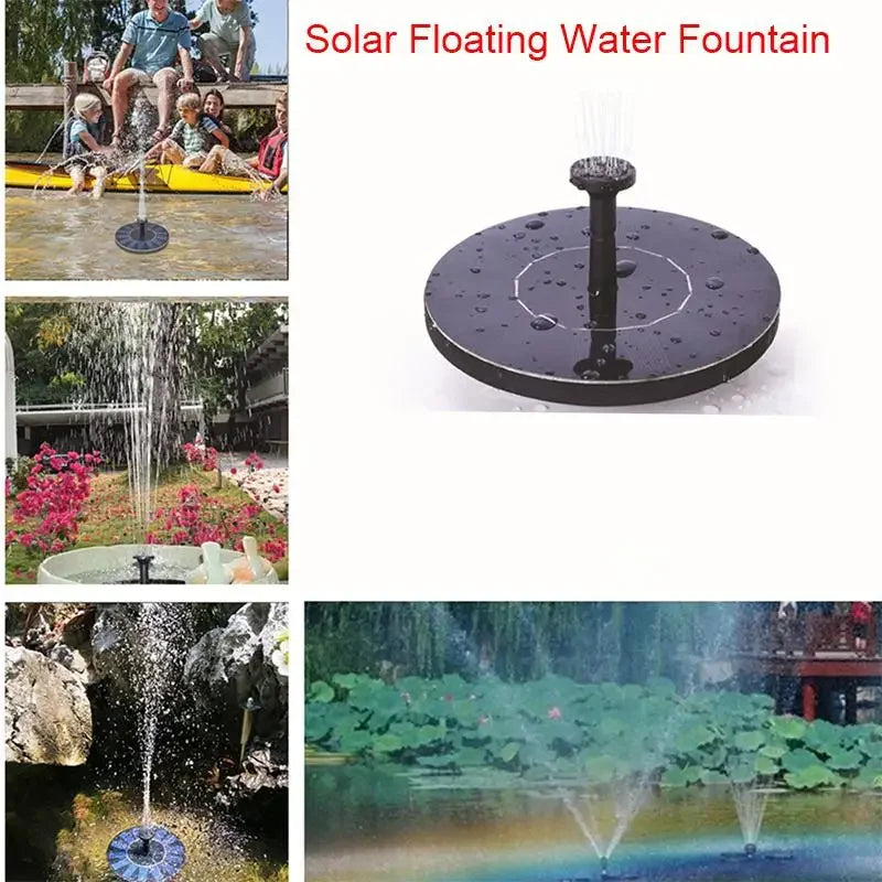 Fontaine solaire pour jardin – Pompe à eau avec 6 jets