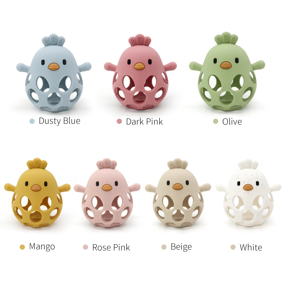 Anneau de dentition en silicone pour bébé – Poussin
