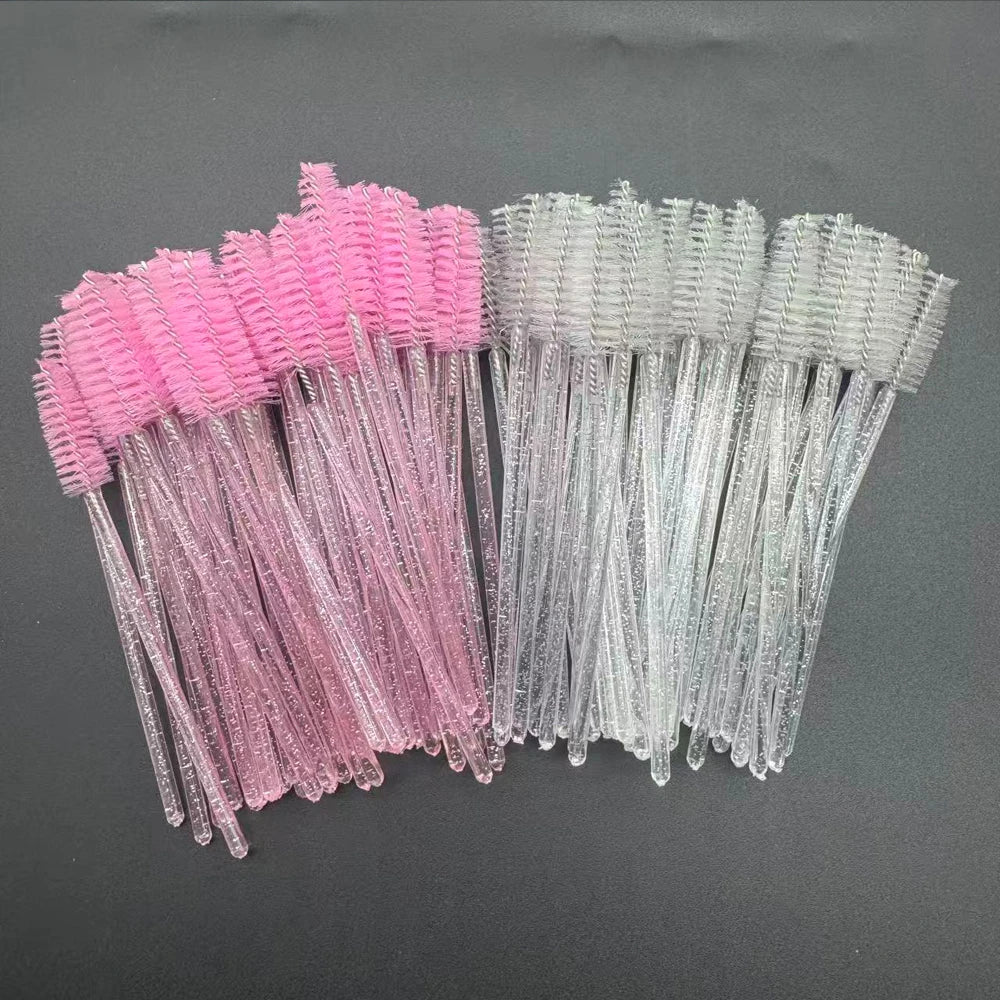Lot de 50 brosses jetables pour cils et sourcils