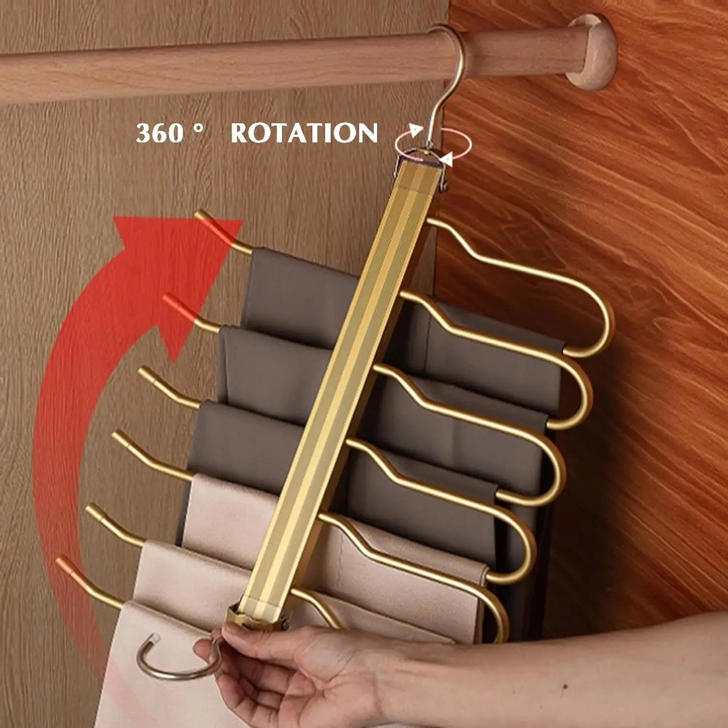 👖 Cintre 6 en 1 pour pantalons – Organisateur gain de place