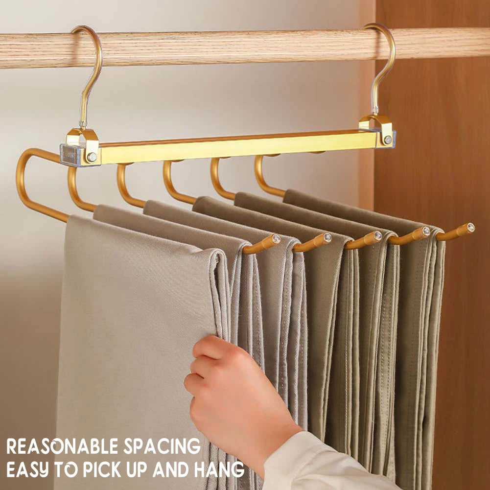 👖 Cintre 6 en 1 pour pantalons – Organisateur gain de place