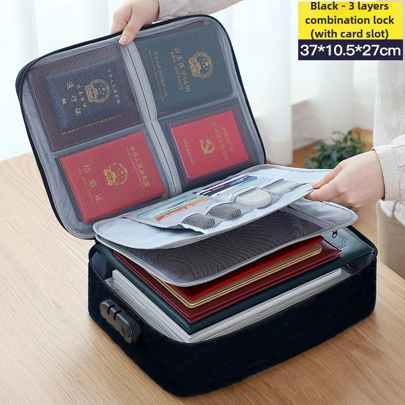 💼 Sac Organisateur de Documents avec Verrou à Code