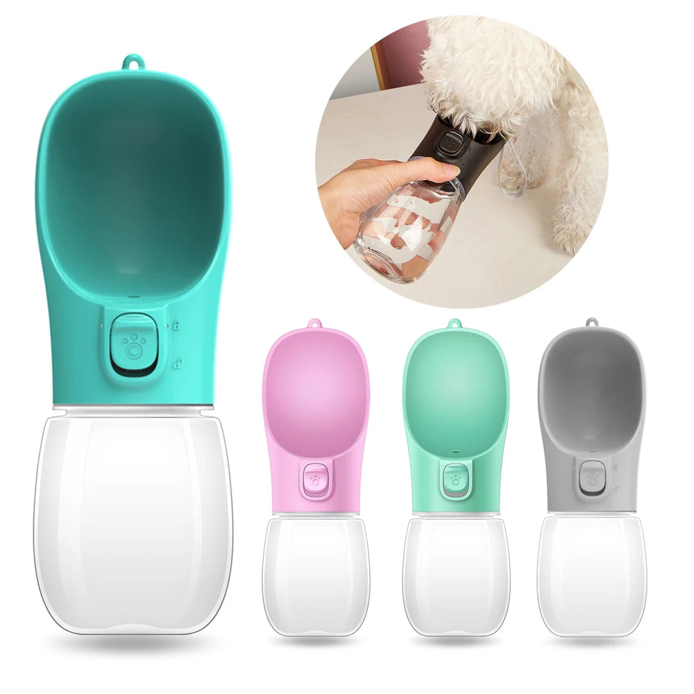 Bouteille d'eau portable pour chien avec gamelle intégrée