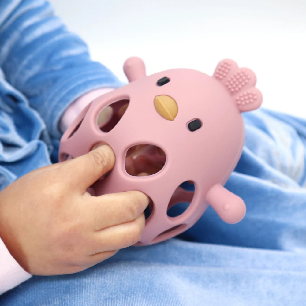 Anneau de dentition en silicone pour bébé – Poussin