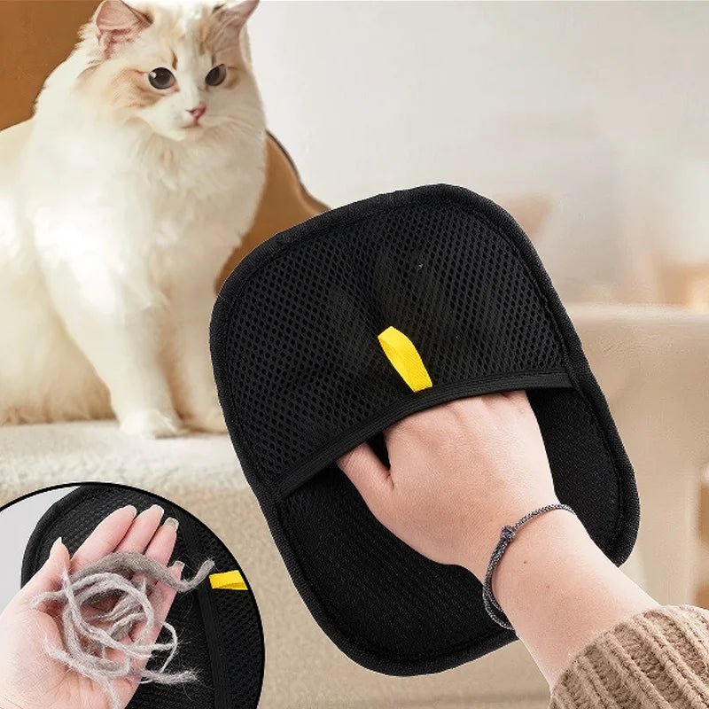 Gant de toilettage anti-poils pour chien, chat et lapin