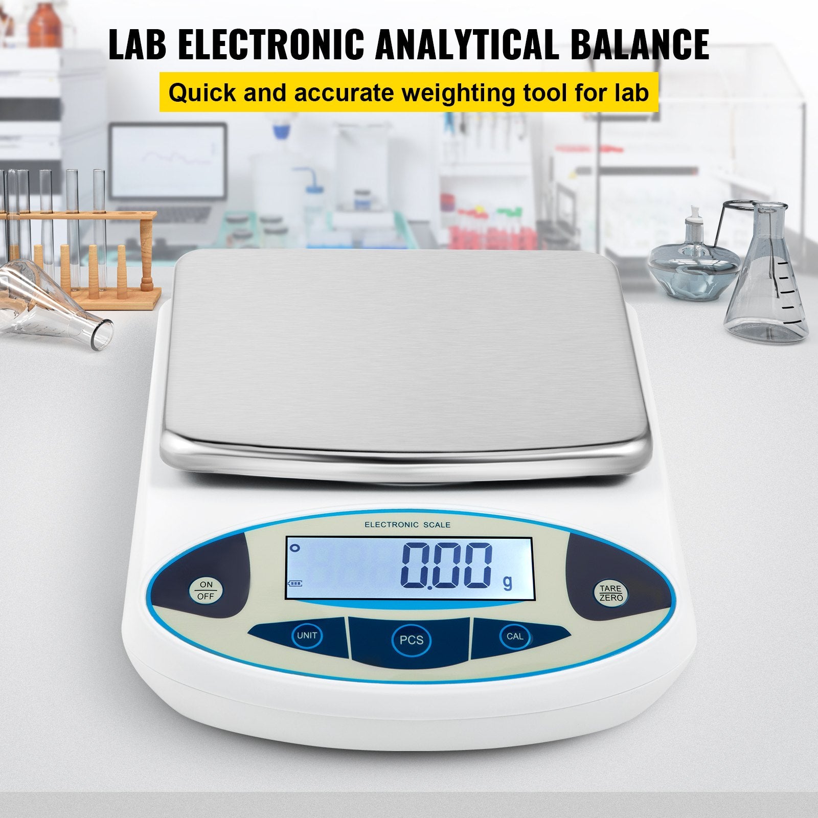 Analytical Balance, 5000g x 0.01g Accuracy Lab Scale, High Precision