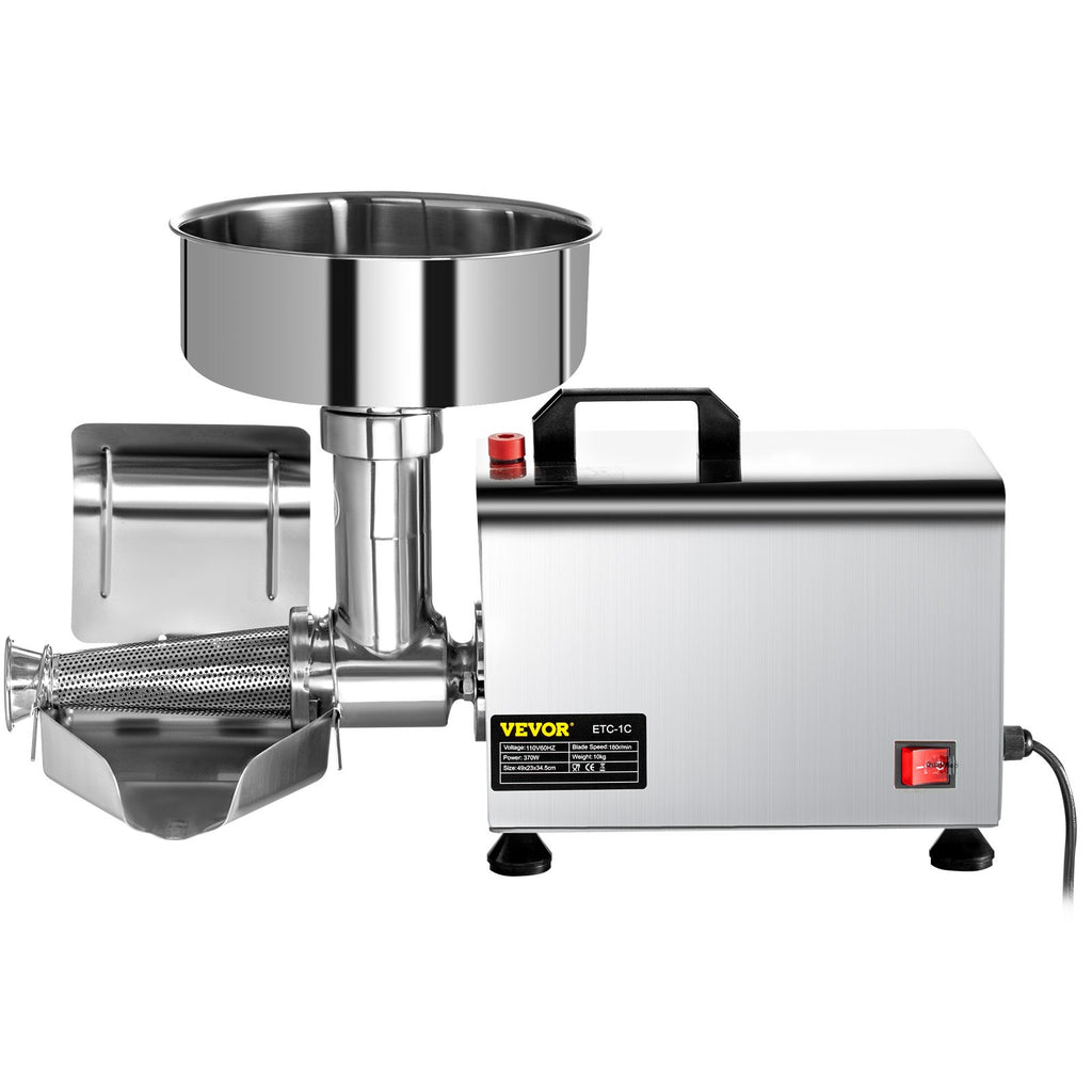 🍅 Presse-Tomates Électrique 370W en Acier Inoxydable – Sauces & Coulis Maison