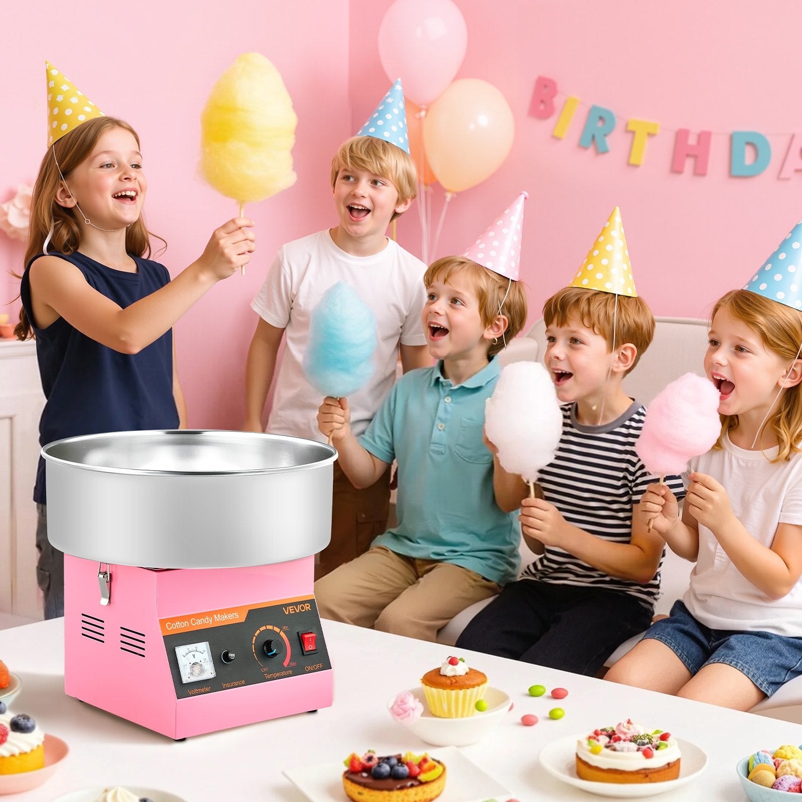 🍭 Machine à Barbe à Papa Électrique 1000W – Créez des Barbes à Papa Gourmandes en Quelques Minutes