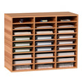 📚 Organisateur de Bureau en Bois – 27 Compartiments de Rangement