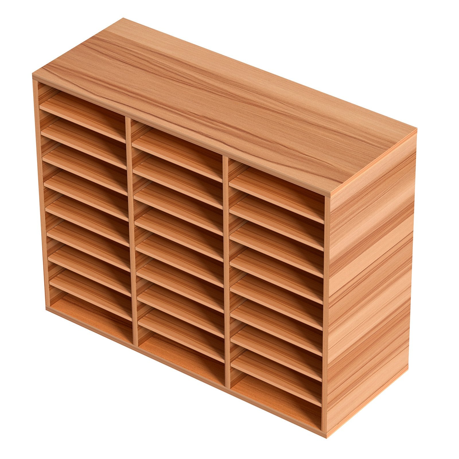 📚 Organisateur de Bureau en Bois – 27 Compartiments de Rangement