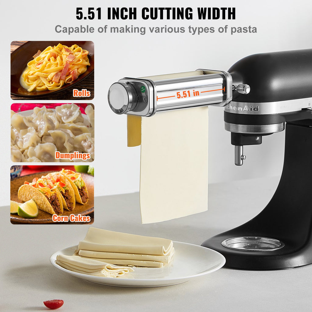 🍝 Laminoir à Pâtes en Acier Inoxydable Compatible KitchenAid