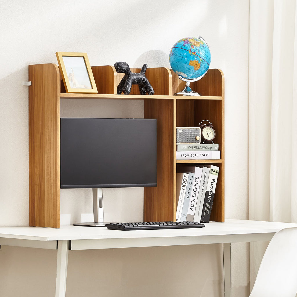🖥️ Étagère de Bureau en Bois – Organisateur de Rangement à 2 Niveaux